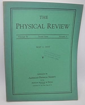 The Physical Review: A Journal of Experimental and Theoretical Physics Volume 51, Number 9, Secon...