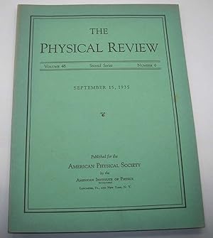 The Physical Review: A Journal of Experimental and Theoretical Physics Volume 48, Number 6, Secon...