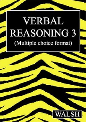 Imagen del vendedor de Verbal Reasoning 3: Bk. 3 by Walsh, Mary, Walsh, Barbara [Paperback ] a la venta por booksXpress