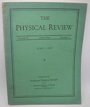 The Physical Review: A Journal of Experimental and Theoretical Physics Volume 51, Number 11, Seco...