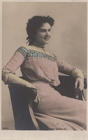 Miss Fay Davis Antique Actress Glasgow Old Postcard