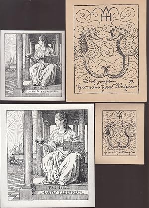 Imagen del vendedor de 4 Exlibris. a la venta por Antiquariat  Braun