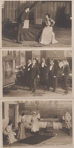 The Light That Failed Edwardian Play 3x Rare Theatre Library Postcard s