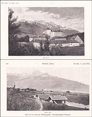 "Bilder von den Innsbrucker Mittelgebirgsbahn. / Schloss Ambras." - Innsbrucker Mittelgebirgsbahn...