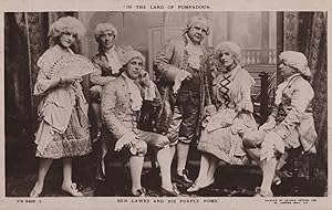 Ben Lawes & His Purple Poms Pierrots LGBT Gay Circus Antique Postcard