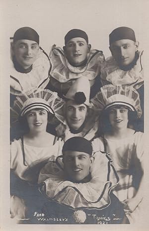 Fred Walmsley's Tonics Blackpool Lancs Pierrots Clowns Antique Postcard