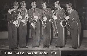Tom Katz Saxophone Six Australian Bellboy Jazz Band Old PB Postcard