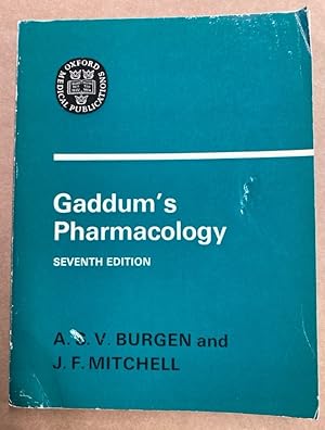 Seller image for Gaddum's Pharmacology. Seventh Edition. for sale by Plurabelle Books Ltd