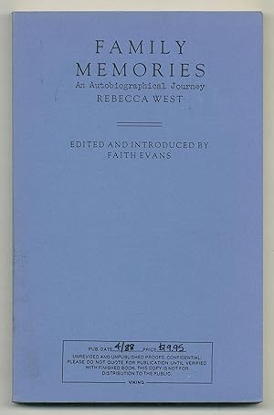 Bild des Verkufers fr Family Memories: An Autobiographical Journey zum Verkauf von Between the Covers-Rare Books, Inc. ABAA