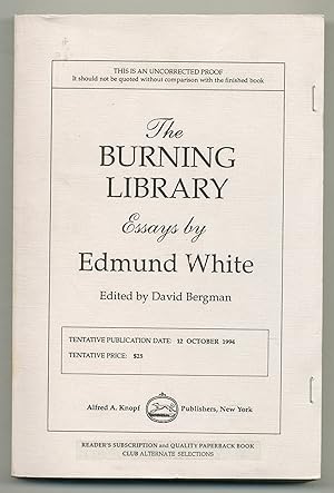 Bild des Verkufers fr The Burning Library: Essays zum Verkauf von Between the Covers-Rare Books, Inc. ABAA