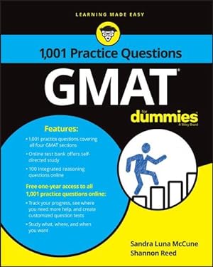 Seller image for 1,001 GMAT Practice Questions For Dummies by McCune, Sandra Luna, Reed, Shannon [Paperback ] for sale by booksXpress