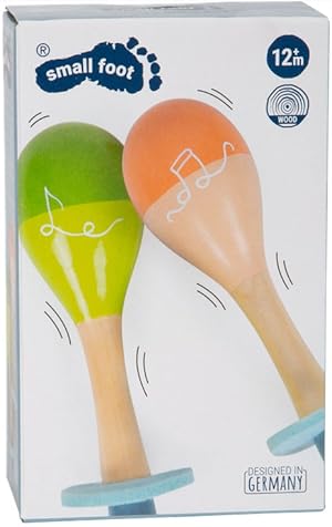 Small foot 12251 - Maracas Groovy Beats, Rasseln, Musikinstrument, Holz, 2-teilig