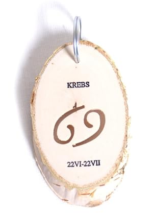 Legler 3661 - Small foot, Sternzeichen Krebs, 1 Stück Anhaenger, Holzscheibe, 7x5cm