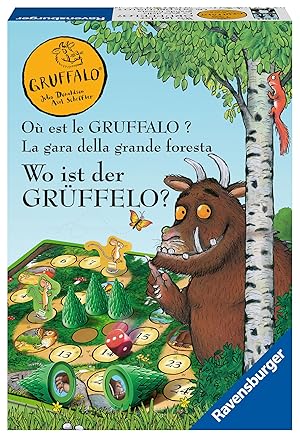 Ravensburger Kinderspiele - 20833 - Wo ist der Grüffelo? - Brettspiel für 2-4 Grüffelo-Fans ab 4 ...