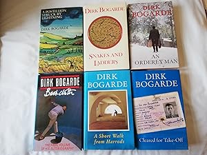 Seller image for A Postillion Struck by Lightening; Snakes & Ladders; An Orderly Man; Backcloth; A Short Walk from Harrods; Cleared for Take-Off: Complete set of 6 autobiographies of Dirk Bogarde's adult life, 1977-2010 for sale by M&B Books