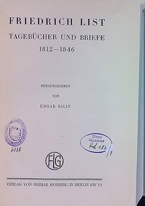 Imagen del vendedor de Tagebcher und Briefe 1812-1846 Schriften, Reden, Briefe; Bd. 8 a la venta por books4less (Versandantiquariat Petra Gros GmbH & Co. KG)