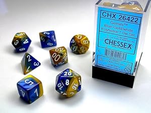 Gemini® Polyhedral Blue-Gold/white 7-Die Set