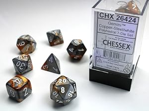 Gemini® Polyhedral Copper-Steel/white 7-Die Set