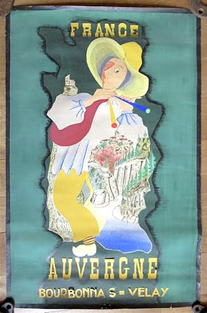 [Projet d'affiche touristique]. "France. Auvergne Bourbonnais Velay". Maquette originale non sign...