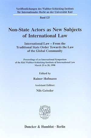 Seller image for Non-State Actors as New Subjects of International Law. for sale by moluna