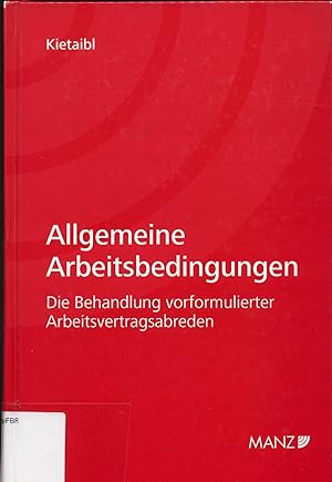 Seller image for Allgemeine Arbeitsbedingungen for sale by avelibro OHG