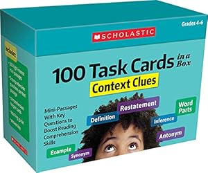 Seller image for 100 Task Cards in a Box: Context Clues: Mini-Passages With Key Questions to Boost Reading Comprehension Skills by Martin, Justin, Ghiglieri, Carol [Cards ] for sale by booksXpress