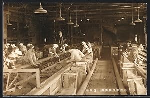 Ansichtskarte Bibai, Arbeiter im Kohlebergwerk