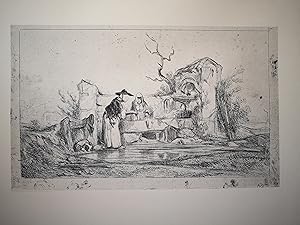 Bild des Verkufers fr Druck v. 1926: Gabriel-Alexandre Decamps, Les laveuses. zum Verkauf von ANTIQUARIAT Franke BRUDDENBOOKS
