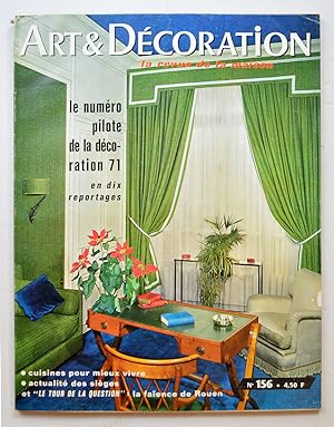 Seller image for ART ET DCORATION N 156 mars-avril 1971. Dcoration 71 - Cuisines pour mieux vivre - Siges - Faence de Rouen. for sale by Librairie l'Art et l'Affiche