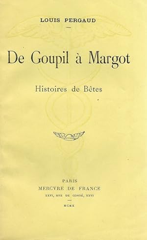 Image du vendeur pour De Goupil  Margot mis en vente par Librairie Walden