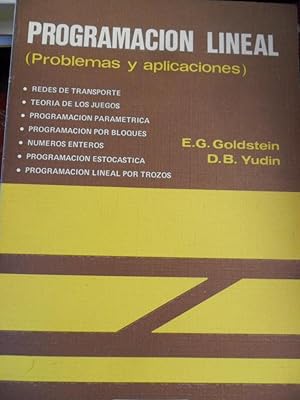Immagine del venditore per Programacin lineal (Problemas y aplicaciones) venduto da Libros Tobal