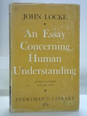 Bild des Verkufers fr An Essay Concerning Human Understanding Volume 2 zum Verkauf von World of Rare Books