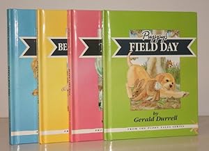 Imagen del vendedor de Puppy's Wild time [with] Puppy's Beach Adventure [with]Pet Pals [with] Puppy's Field Day. [Complete set.]. Illustrated by Cliff Wright. THE DURRELL 'PUPPY' BOOKS COMPLETE a la venta por Island Books