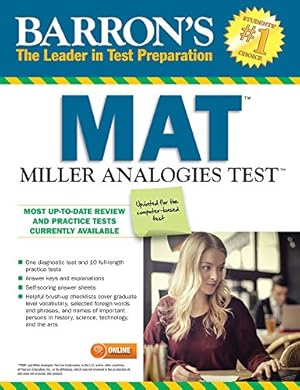 Bild des Verkufers fr Barron's MAT: Miller Analogies Test by Sternberg Ph.D., Karin, Sternberg, Robert J., Body, Andrew H. [Paperback ] zum Verkauf von booksXpress