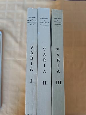 Imagen del vendedor de SERIE ARQUEOLOGICA - VARIA I - II - III a la venta por SUEOS DE PAN