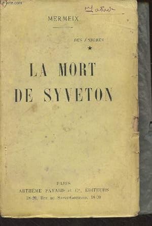 Bild des Verkufers fr Des nigmes - 1 - La mort de Syveton zum Verkauf von Le-Livre