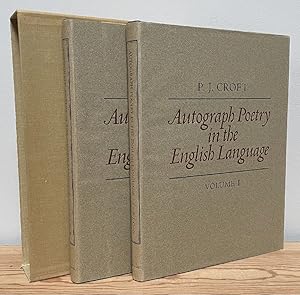 Imagen del vendedor de Autograph Poetry in the English Langauge; Facsimiles of Original Manuscripts from the Fourteenth to the Twentieth Century. Two volume set a la venta por Chaparral Books