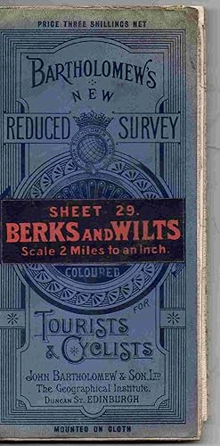 Bartholomew's New Reduced Survey. Sheet 29. Berks and Wilts. Scale 2 Miles to an Inch. Coloured f...
