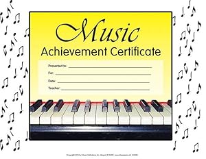 Seller image for Music Achievement Certificate by Schaum Publications [Paperback ] for sale by booksXpress