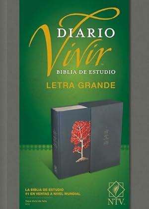 Seller image for Biblia de estudio del diario vivir NTV, letra grande (Letra Roja, Tapa dura de tela, Gris) (Spanish Edition) [Hardcover ] for sale by booksXpress