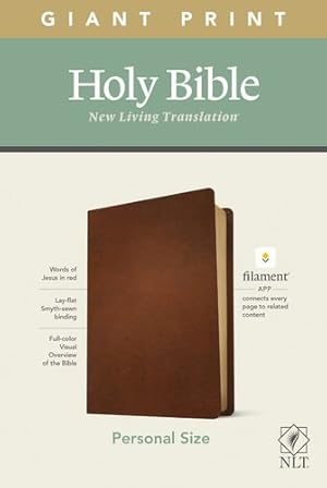 Seller image for NLT Personal Size Giant Print Holy Bible (Red Letter, Genuine Leather, Brown): Includes Free Access to the Filament Bible App Delivering Study Notes, Devotionals, Worship Music, and Video [Leather Bound ] for sale by booksXpress