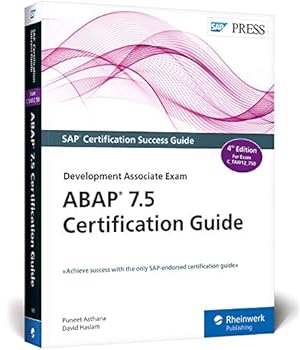 Immagine del venditore per ABAP 7.5 Certification Guide - The SAP-Endorsed Certification Series (SAP PRESS) [Soft Cover ] venduto da booksXpress