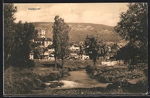 Ansichtskarte Delémont, Ortsansicht aus der Vogelschau