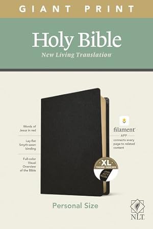 Seller image for NLT Personal Size Giant Print Holy Bible (Red Letter, Genuine Leather, Black, Indexed): Includes Free Access to the Filament Bible App Delivering Study Notes, Devotionals, Worship Music, and Video [Leather Bound ] for sale by booksXpress