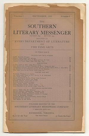 Seller image for The Southern Literary Messenger - Volume I, Number 9, September, 1939 for sale by Between the Covers-Rare Books, Inc. ABAA