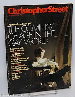 Immagine del venditore per Christopher Street: vol. 2, #5, November 1977; Coming of Age in the Gay World venduto da Bolerium Books Inc.