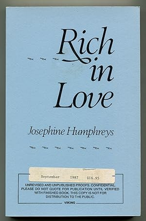 Bild des Verkufers fr Rich in Love zum Verkauf von Between the Covers-Rare Books, Inc. ABAA