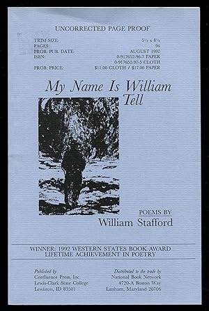 Image du vendeur pour My Name is William Tell: Poems mis en vente par Between the Covers-Rare Books, Inc. ABAA