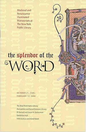Seller image for The Splendor of the Word for sale by Kaaterskill Books, ABAA/ILAB