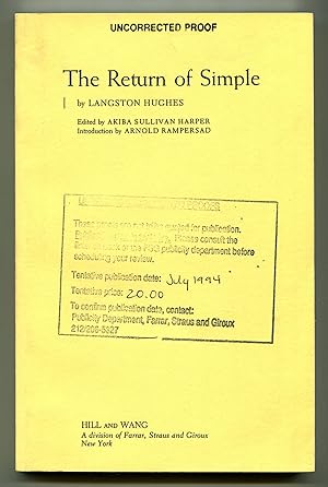 Imagen del vendedor de The Return of Simple a la venta por Between the Covers-Rare Books, Inc. ABAA